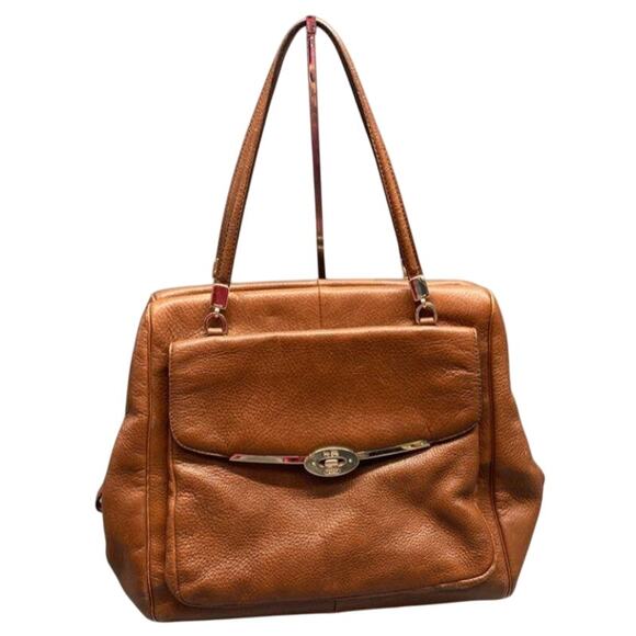 Coach Legacy Brown Pebbled Leather Satchel Shoulder Bag 25170 - Picture 4 of 7